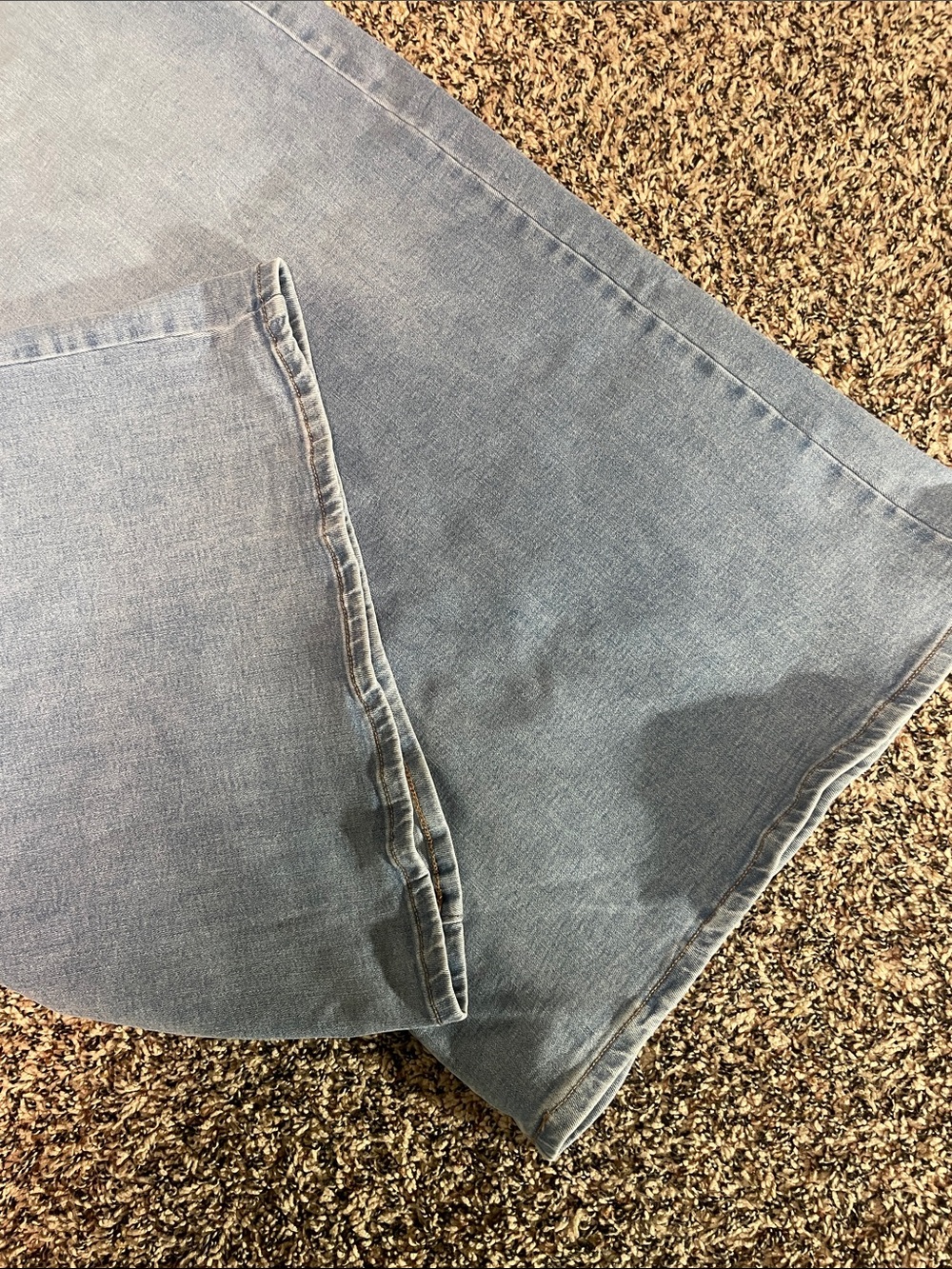 Ava & Viv Wide Leg High Rise Super Stretch Plus Size Blue Denim Jeans NEW - Picture 3 of 9